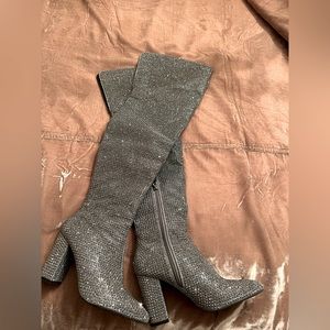 Rhinestone Over The Knee Boots by Carvela